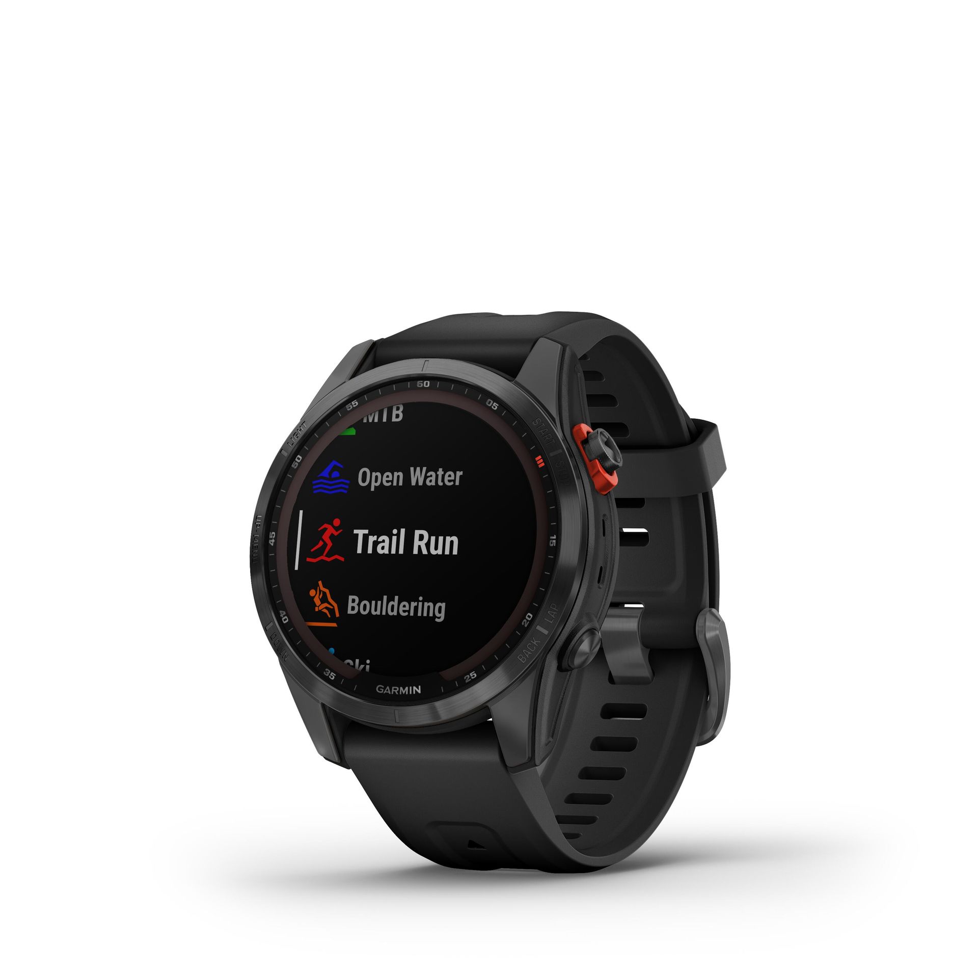 Garmin Garmin Fenix 7S Solar Niebieskoszary z czarnym paskiem