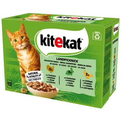 Karma dla kota KITEKAT Delikatne Smaki (12 x 85 g)