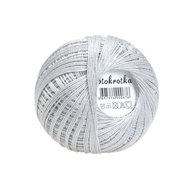 Kordonek Stokrotka nr 322 jasny popielaty 100% bawełna