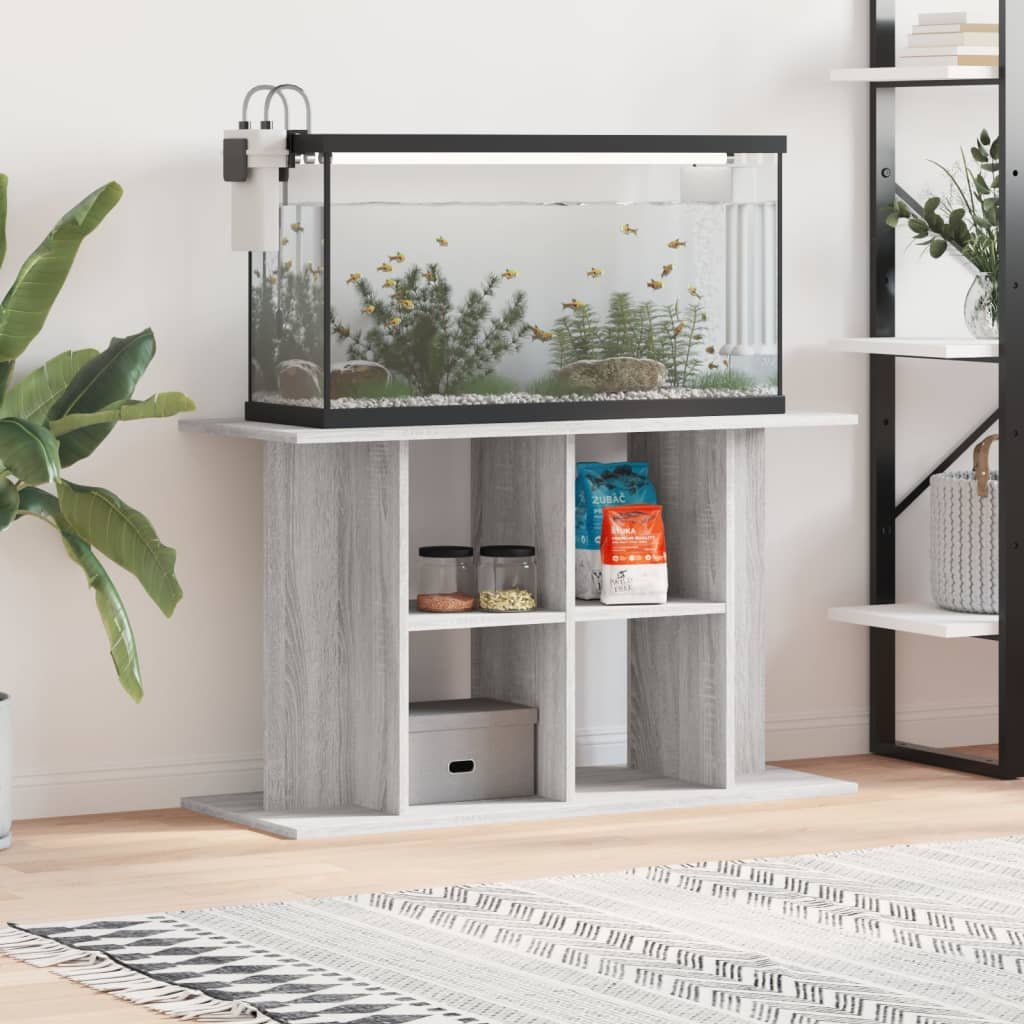 vidaXL Szafka pod akwarium, szary dąb sonoma, 100x40x60 cm