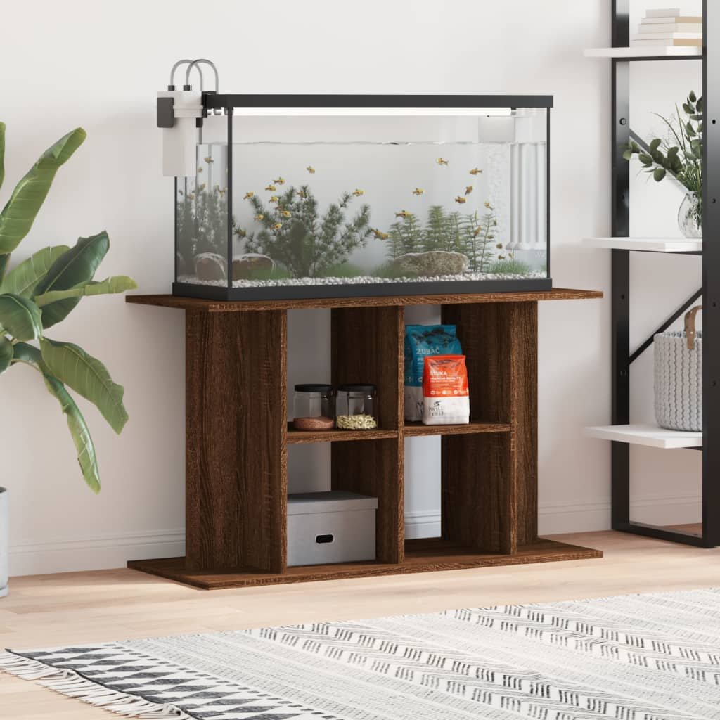 vidaXL Szafka pod akwarium, brązowy dąb, 100x40x60 cm