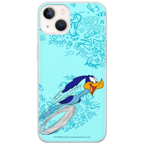 ERT GROUP etui na telefon Iphone 13, case oryginalny i oficjalnie licencjonowany przez Looney Tunes, wzór Roadrunner 004, optymalnie dopasowane, plecki z TPU