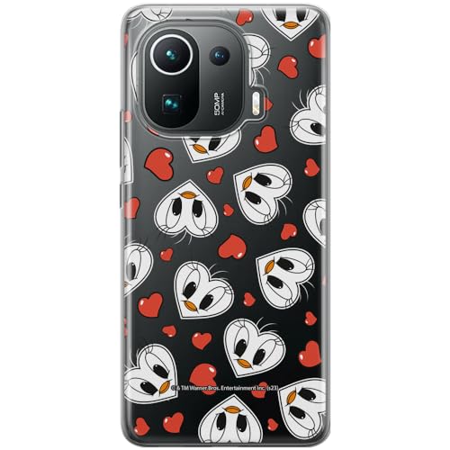ERT GROUP etui na telefon Xiaomi MI 11i/ REDMI K40/K40 PRO/POCO F3/ F3 PRO, case oryginalny i oficjalnie licencjonowany przez Looney Tunes, wzór Tweety 018, plecki z TPU częściowo przeźroczyste