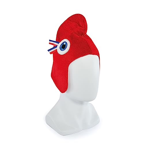 Doudou et Compagnie- Licencja JO Paris 2024 Maskotka Igrzyska Olimpijskie i Paraliżowe, Czapka PHRYGES-Dzieci, JO2431, Czerwona, M