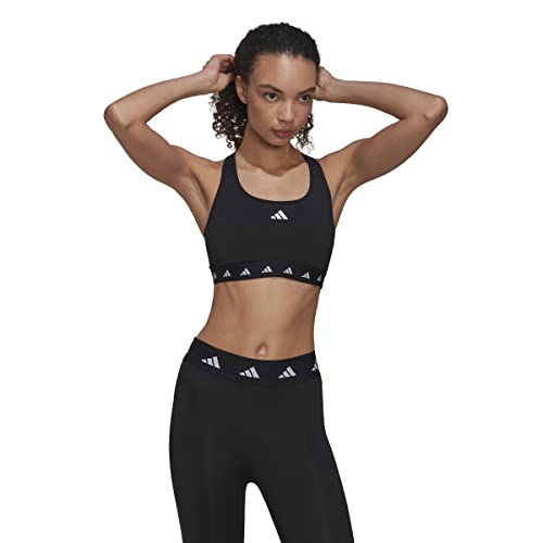 adidas Damski biustonosz sportowy Pwr Ms Tf, czarny, S, czarny, S