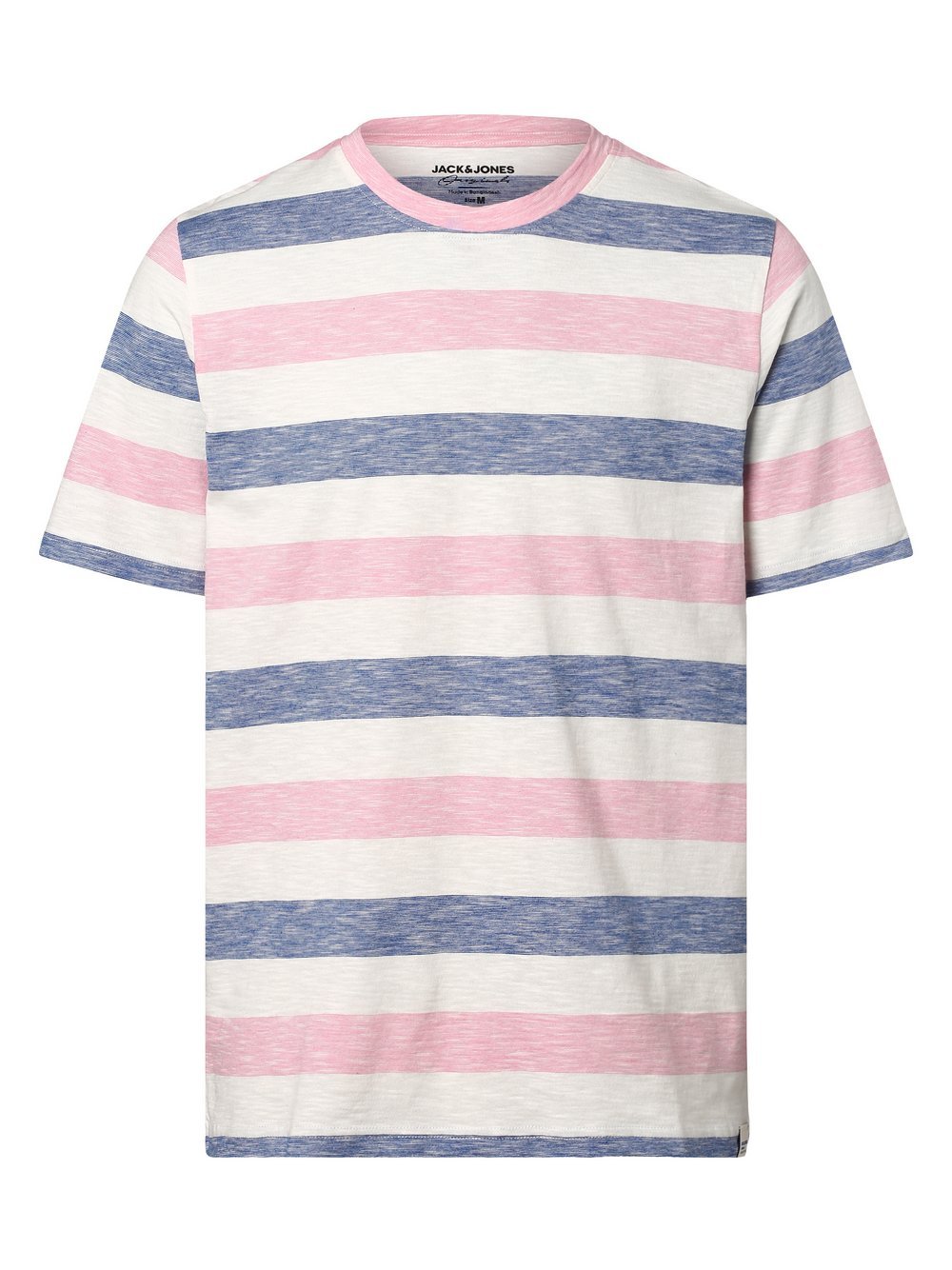 Jack & Jones - T-shirt męski  JORTulum, wielokolorowy|biały|różowy
