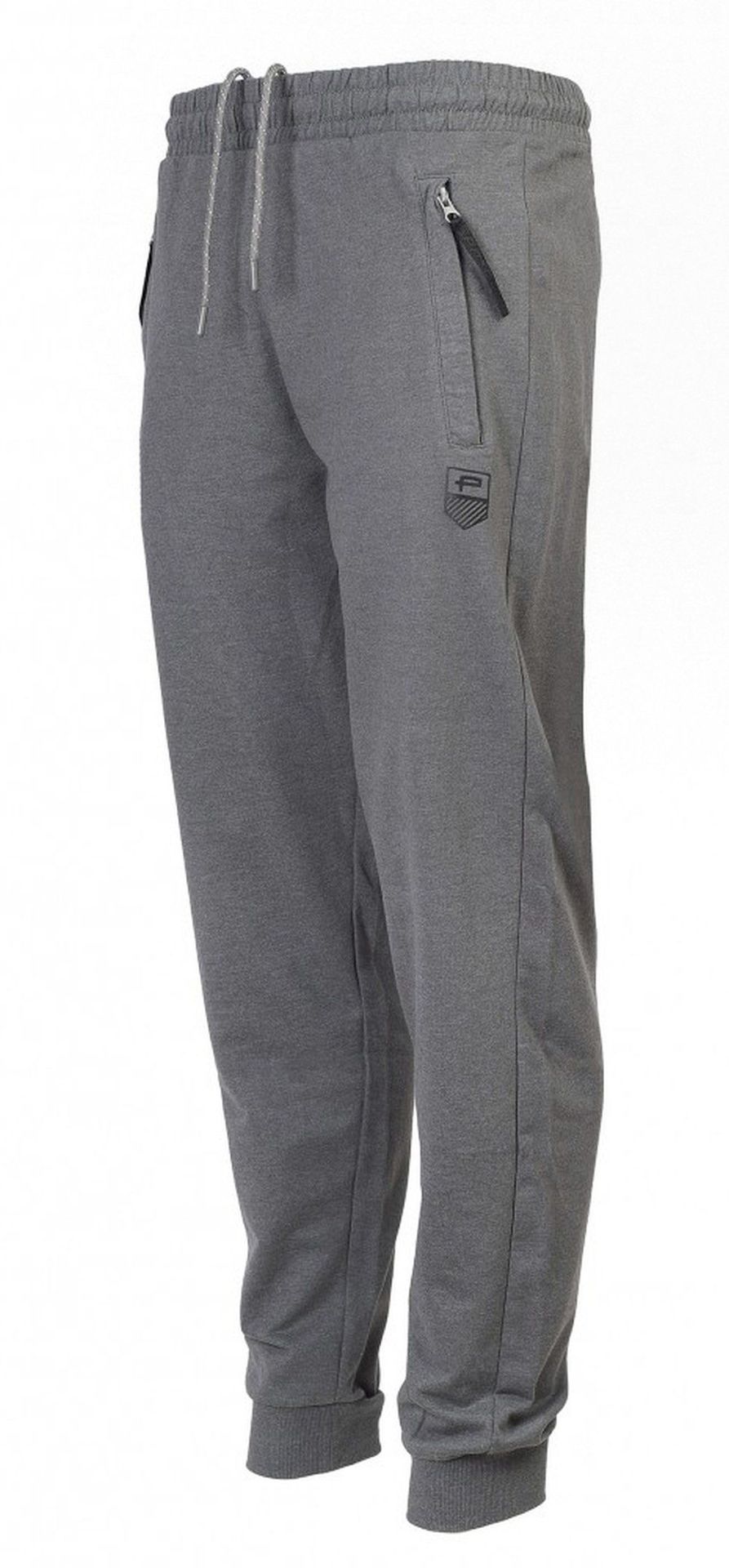 Spodnie Dresowe Szare z Kieszonkami na Zamek, Sportowe, Męskie, ze Ściągaczami -PAKO JEANS - Pako Jeans