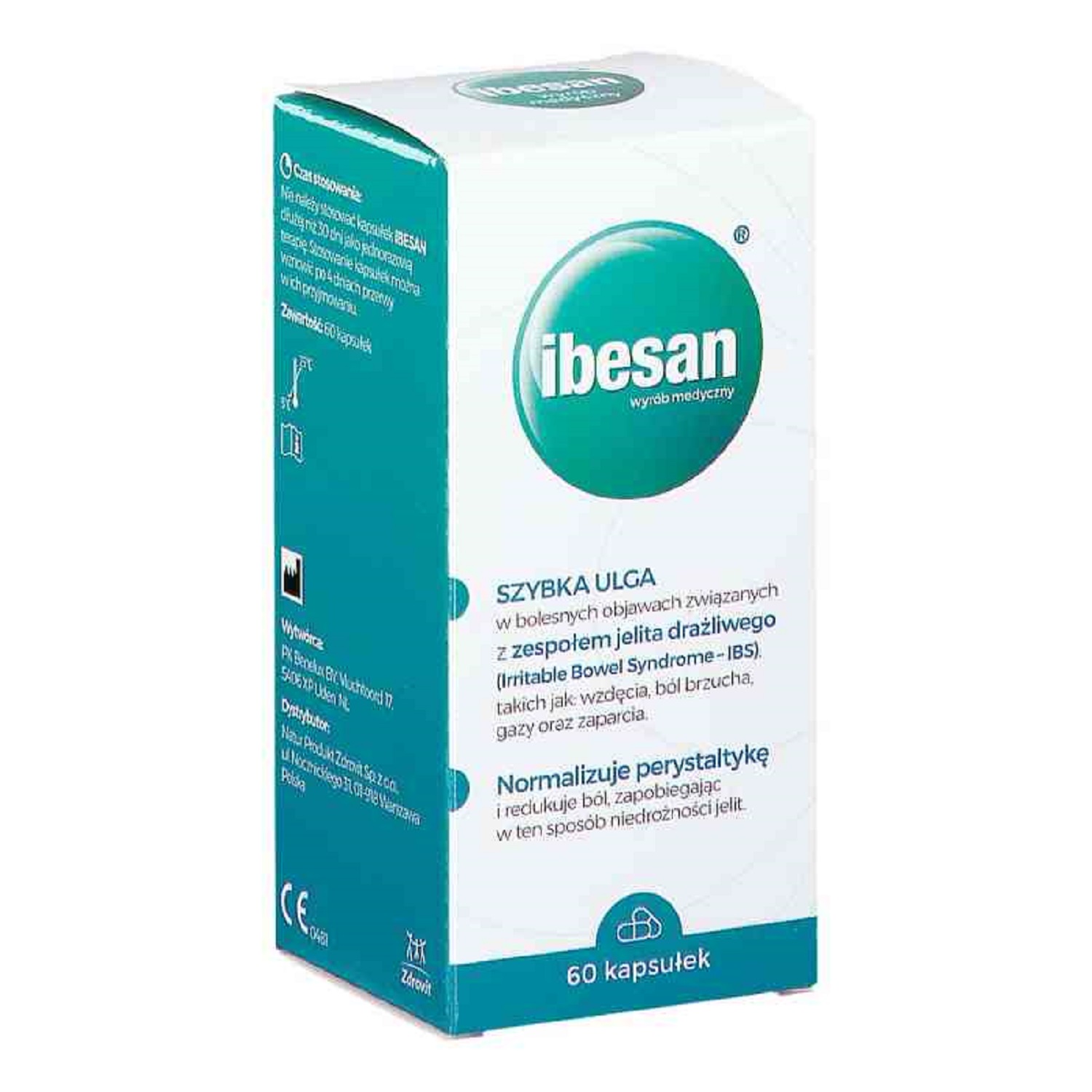 Natur Produkt Zdrovit Sp z o.o Ibesan Normalizacja perystaltyki jelit 60 kapsułek