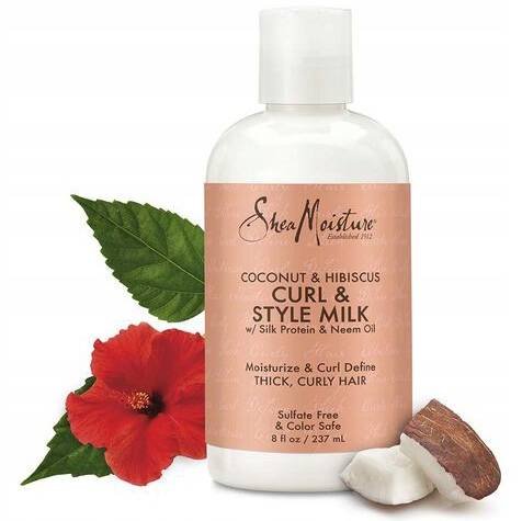 Shea Moisture Coconut & Hibiscus Curl & Style Milk, Odżywka do włosów, 237ml