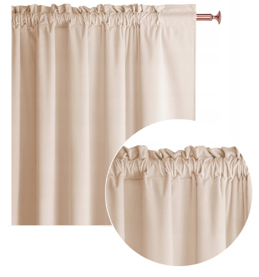 Zasłona ECRU 140x300 Taśma Żabki