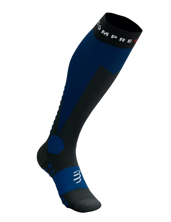 COMPRESSPORT skarpety kompresyjne narciarskie SKI TOURING FULL SOCKS black/estate blue