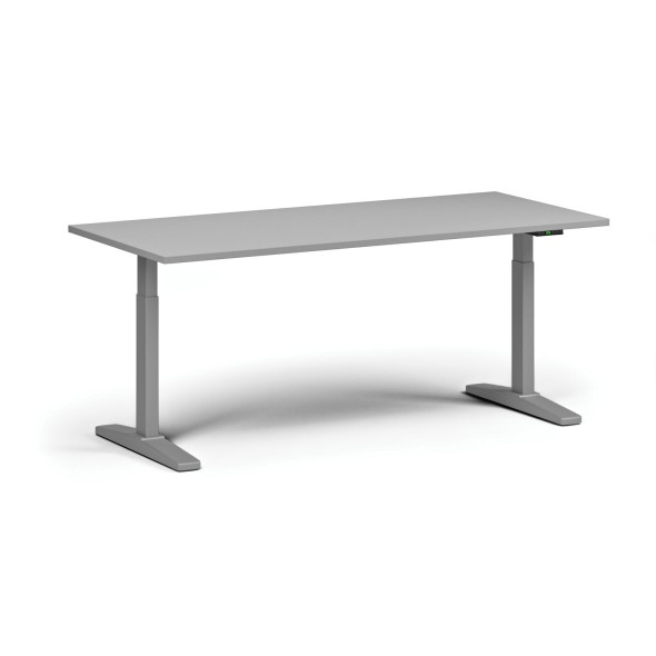 Stół z regulacją wysokości, elektryczny, 675-1325 mm, blat 1800x800 mm, podstawa szara, szary