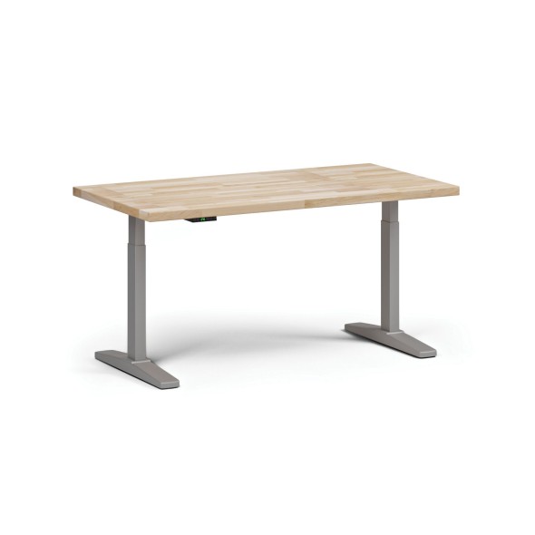 Stół warsztatowy z regulacją wysokości ULIX, elektryczny, 1500 x 800 x 690-1340 mm, podstawa szara