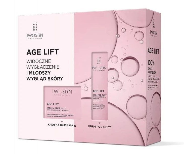 Iwostin Age Lift Zestaw Krem na dzień do skóry normalnej i mieszanej SPF 15, 50 ml + Krem pod oczy, 15 ml