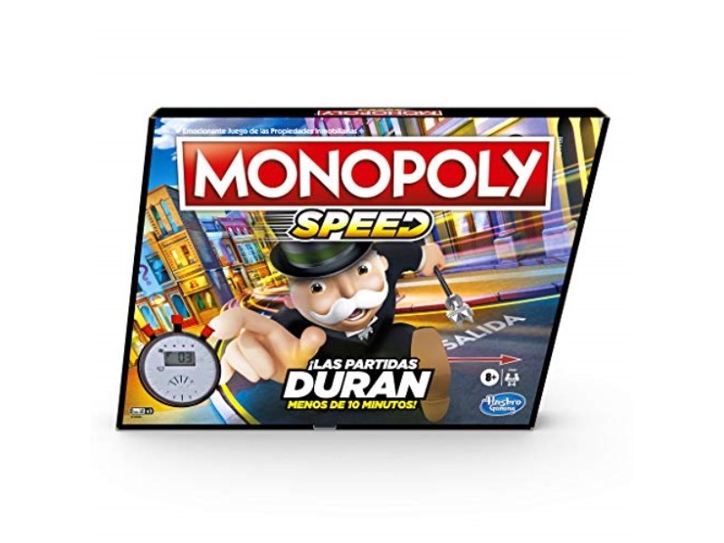 HASBRO - Speed Monopoly Spanish game (1 accessories).