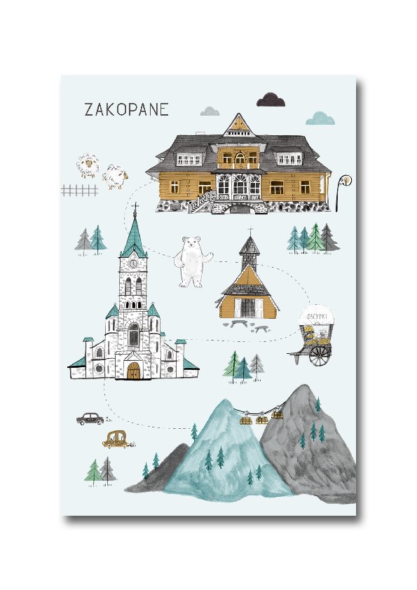 Pocztówka Zakopane Trasa Spacerowa