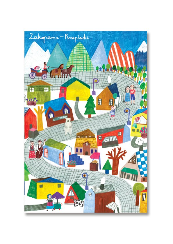 Pocztówka Zakopane Krupówki