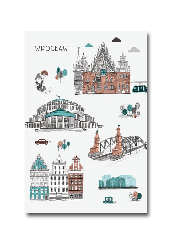 Pocztówka Wrocław Trasa Spacerowa