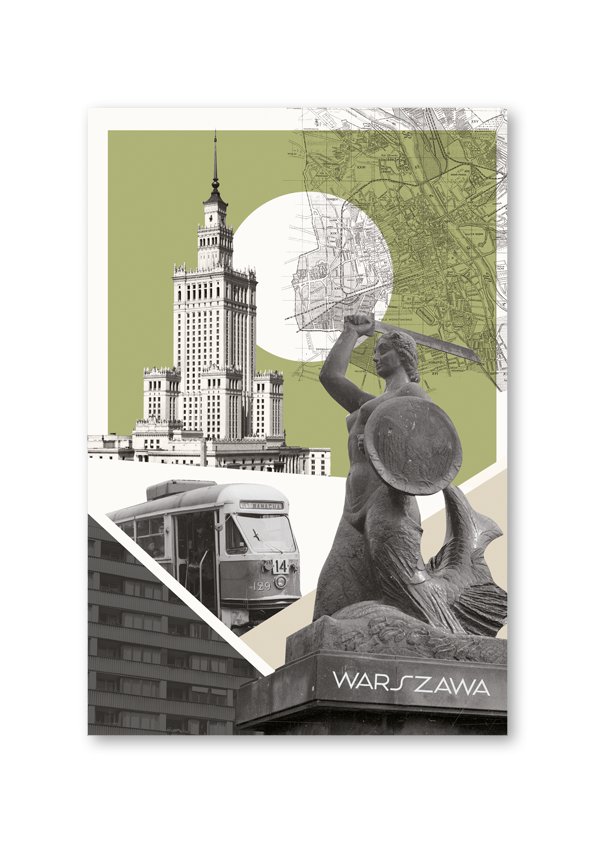 Pocztówka Warszawski Kolaż