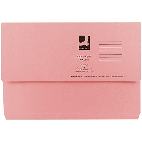 Q-Connect Portfel na dokumenty Foolscap różowy (50 sztuk)