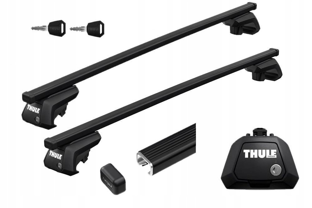 Bagażnik dachowy Thule Evo 7104 stopy + belki stalowe Thule 150cm