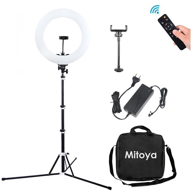 *Zestaw* Lampa Led Ring Mitoya Rl480 45Cm + Statyw Yoga