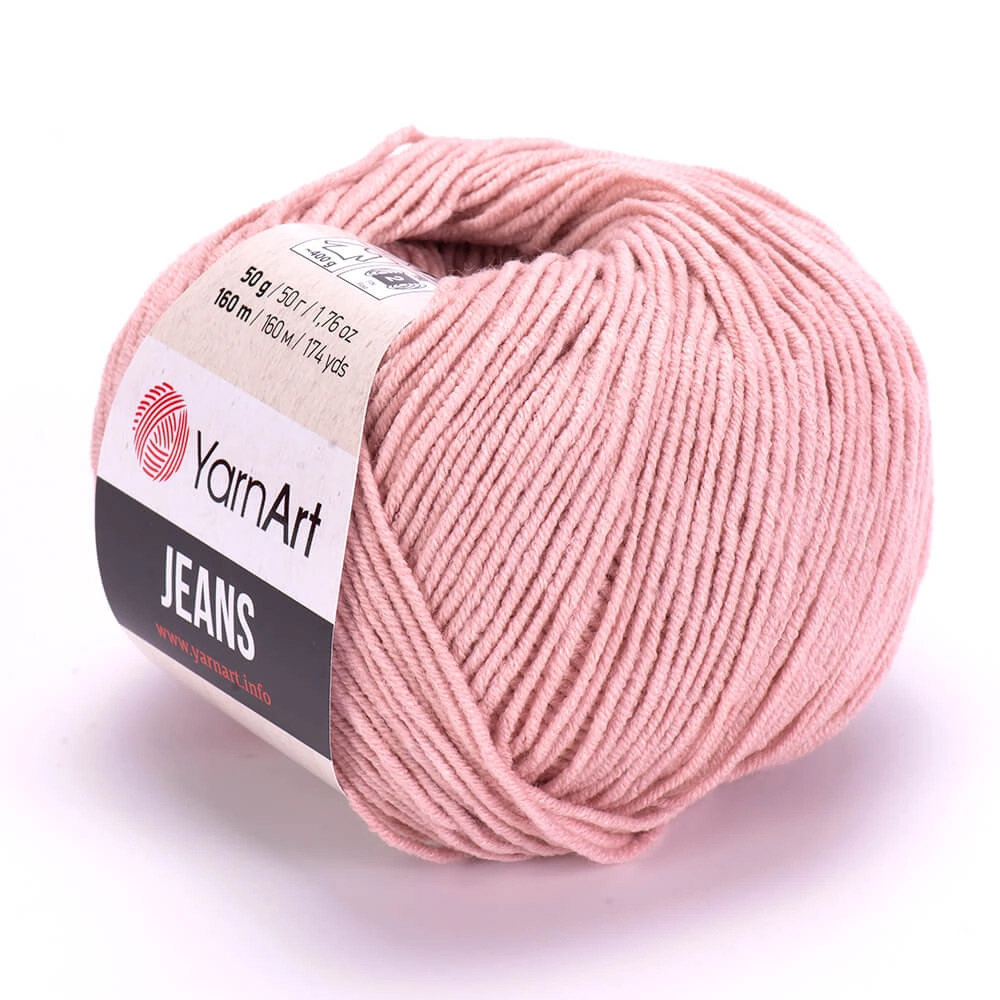Włóczka dziecięca YarnArt Jeans nr 83 brudny róż, pastelowy bawełna + akryl