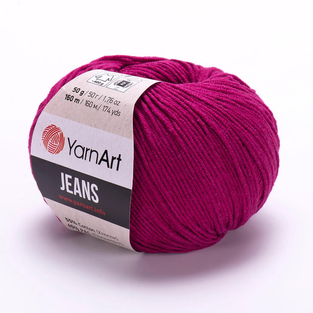 Włóczka YarnArt Jeans nr 91 amarantowy