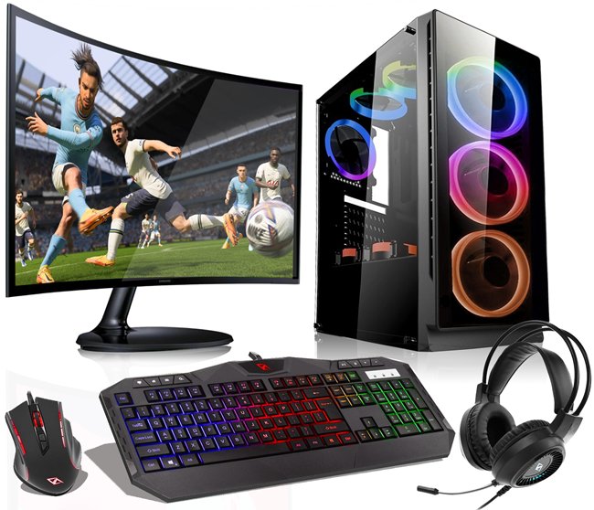 Komputer ZESTAW GAMINGOWY G3 RGB Ryzen 5 3600 RX 6600 64GB SSD 1TB W11 LCD 24''