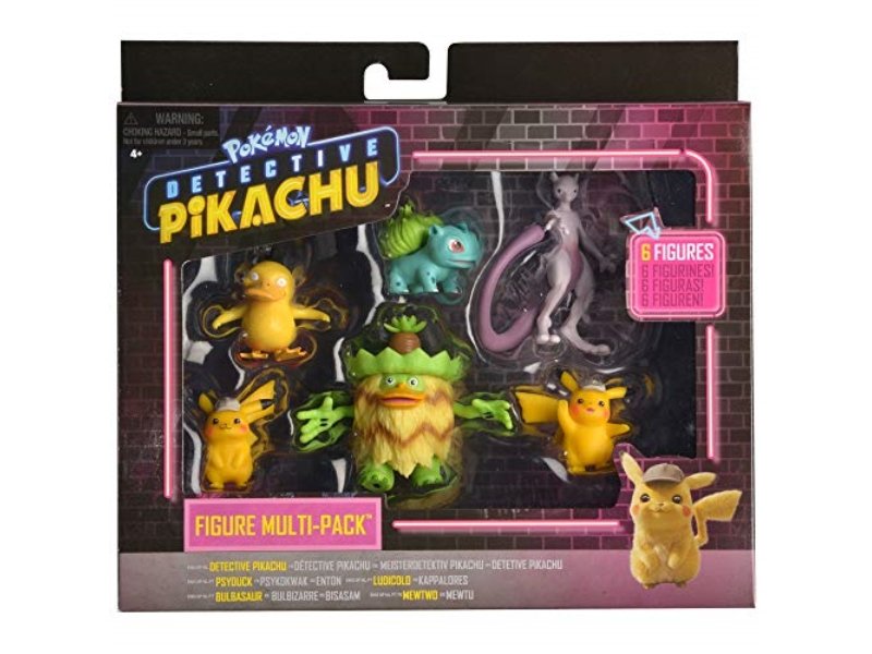 Pokemon Pack Of 6 Detective Pikachu Figures (Bizak 63227602), Assorted Color/Model