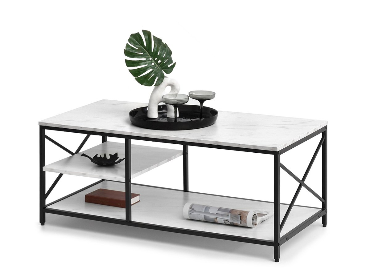 MODNA SZAFKA POD TELEWIZOR JUKA BIAŁY MARMUR CZARNY