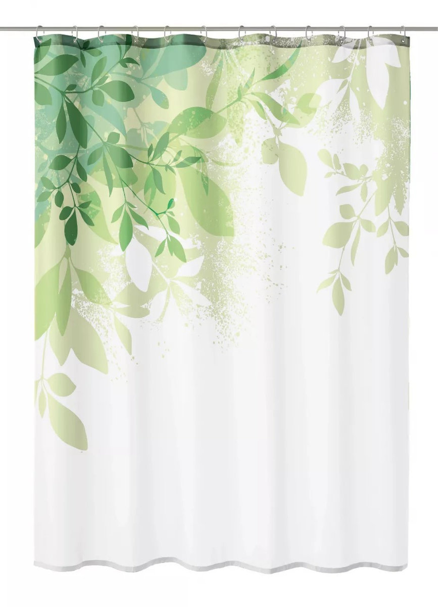 Kleine Wolke Floresta Tekstylna Zasłona prysznicowa zielona 240x180 cm