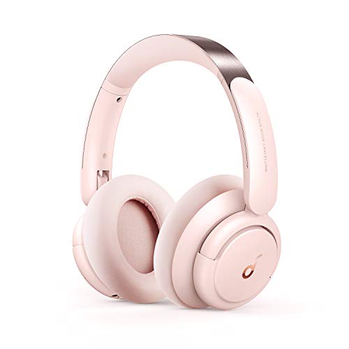 ﻿Słuchawki nauszne bezprzewodowe Bluetooth Soundcore Life Q30 różowe do 40h