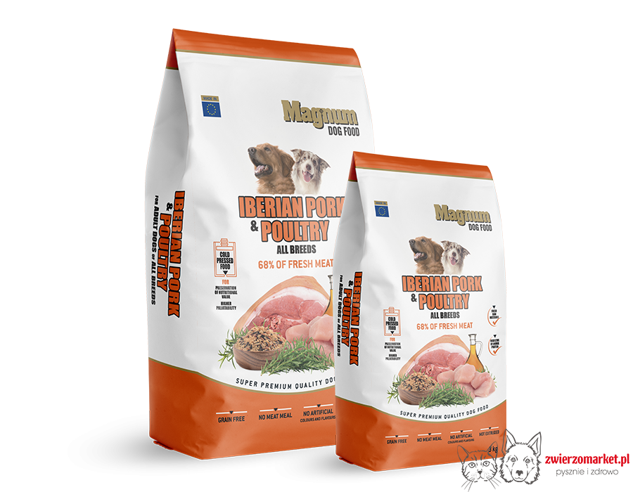 MAGNUM Karma dla psów wszystkich ras Iberian Pork&Poultry 12kg [1.130]