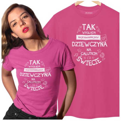 Koszulka dla Dziewczyny na Urodziny lub Walentynki z nadrukiem 