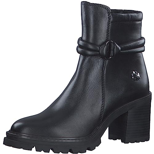 Marco Tozzi Damskie 2-85404-41 botki na obcasie, czarne, 42 EU, czarny, 42 EU