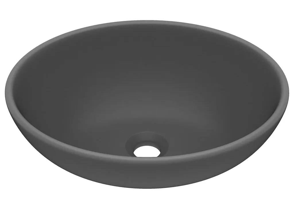 Elior Ceramiczna umywalka nablatowa ciemnoszary mat D6-W29