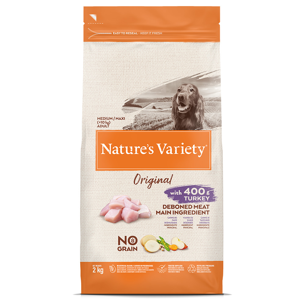Nature's Variety Original No Grain Medium Adult, indyk - 2 x 2 kg