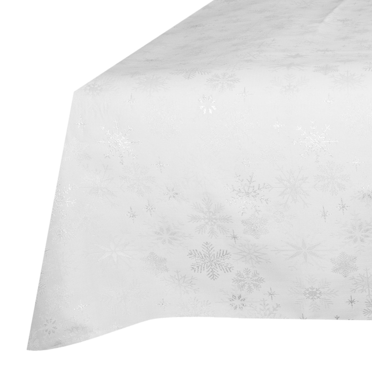 Obrus w śnieżynki biały SILVER SNOW 150x220 HOMLA