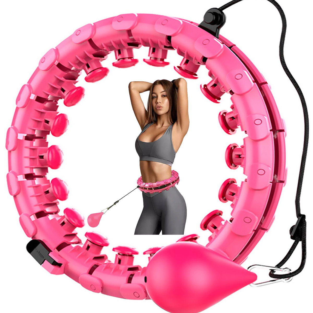 Hula Hop Odchudzające Z Wypustkami Masażerem Smart Fit