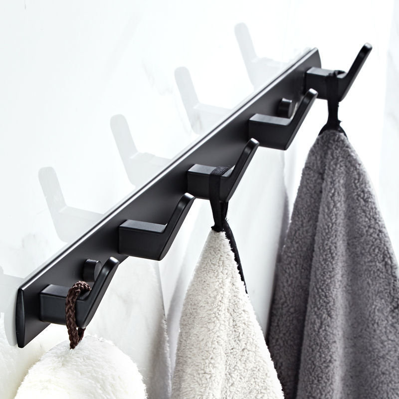 WIESZAK ŁAZIENKOWY Szatnia METAL Ręczniki CZARNY