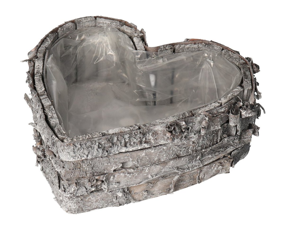 DONICZKA OSŁONKA DREWNIANA SERCE SZARA DONICZKI