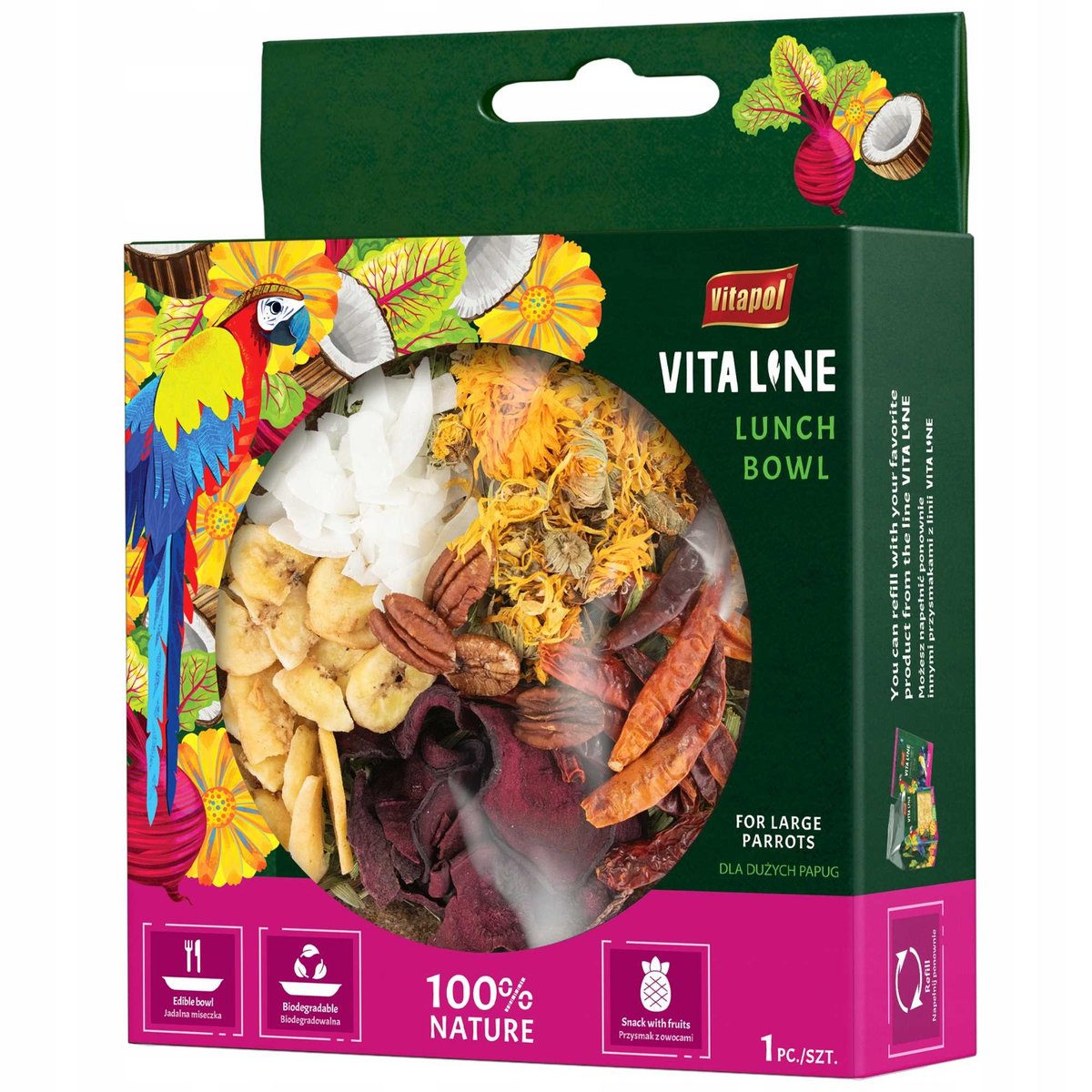 Vitaline Lunch Bowl naturalny przysmak dla dużych papug