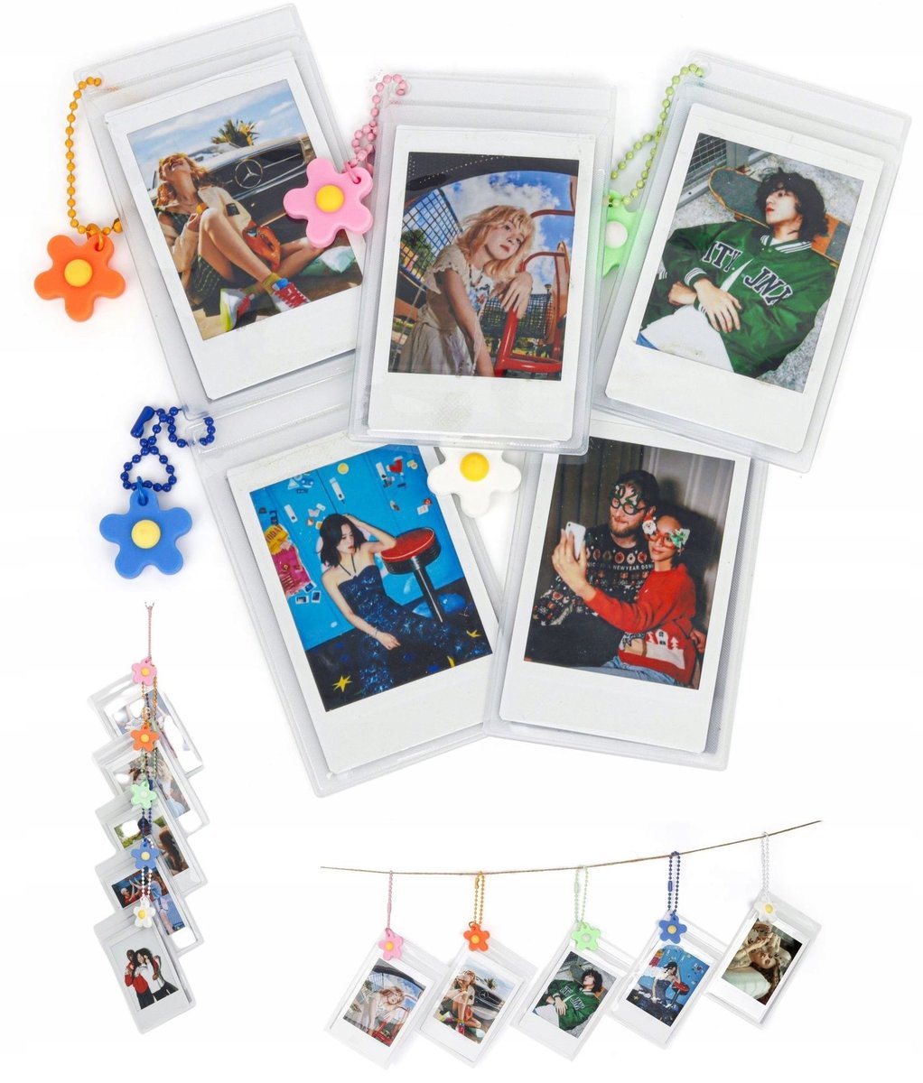 5x Futerał Etui Ramki Wiszące Na Zdjęcia Do Fuji Instax Mini 12 40 11 8 7s Evo Liplay Link 2 Se / Zink
