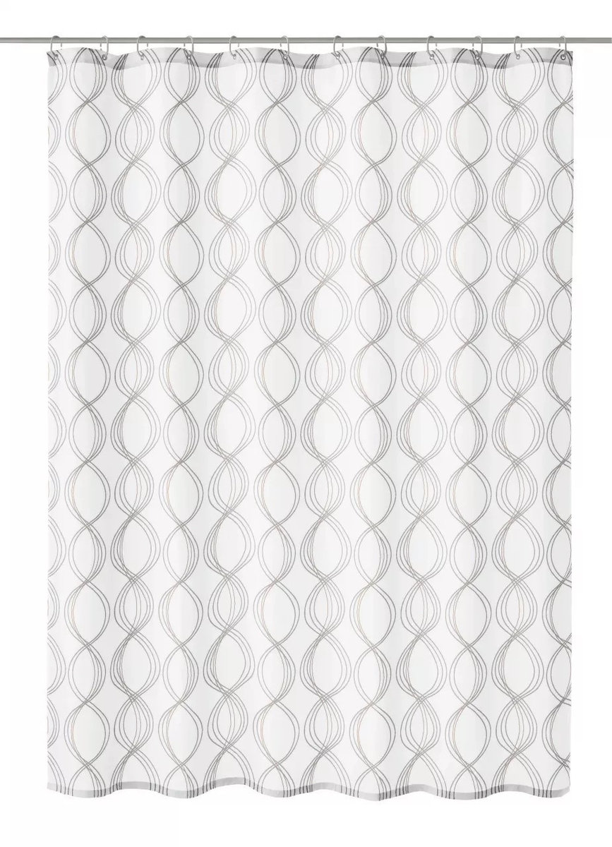 Kleine Wolke Classy Tekstylna Zasłona prysznicowa biała 180x180 cm