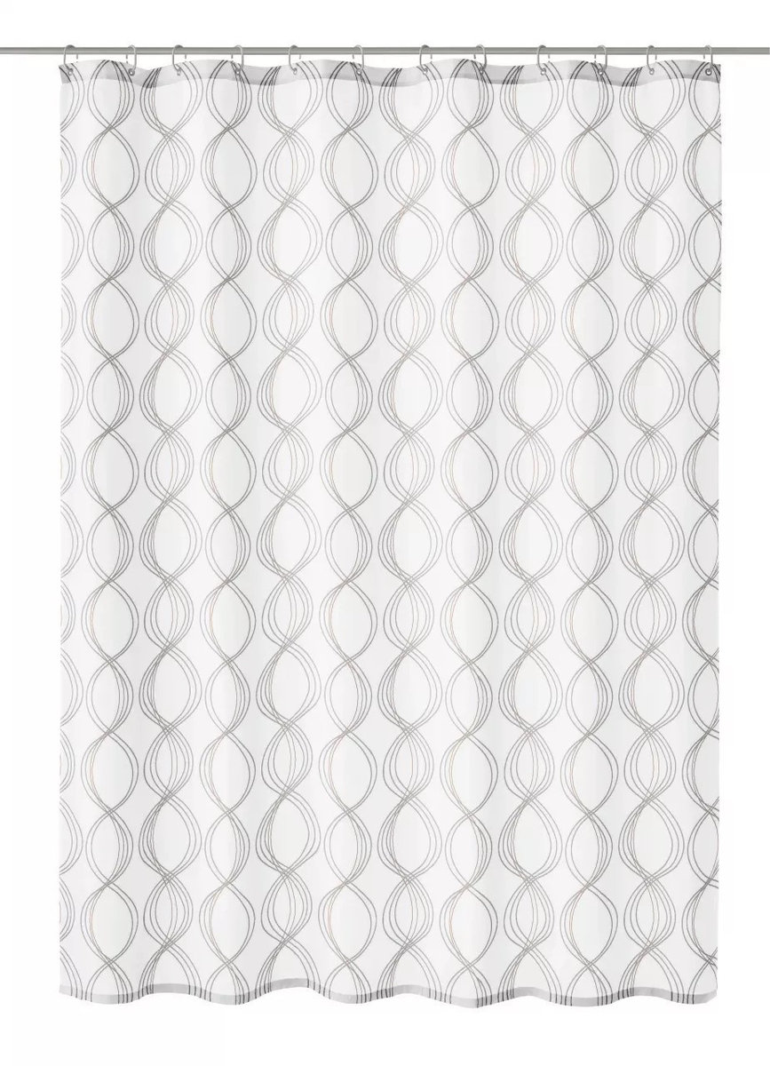 Kleine Wolke Classy Tekstylna Zasłona prysznicowa biała 240x180 cm