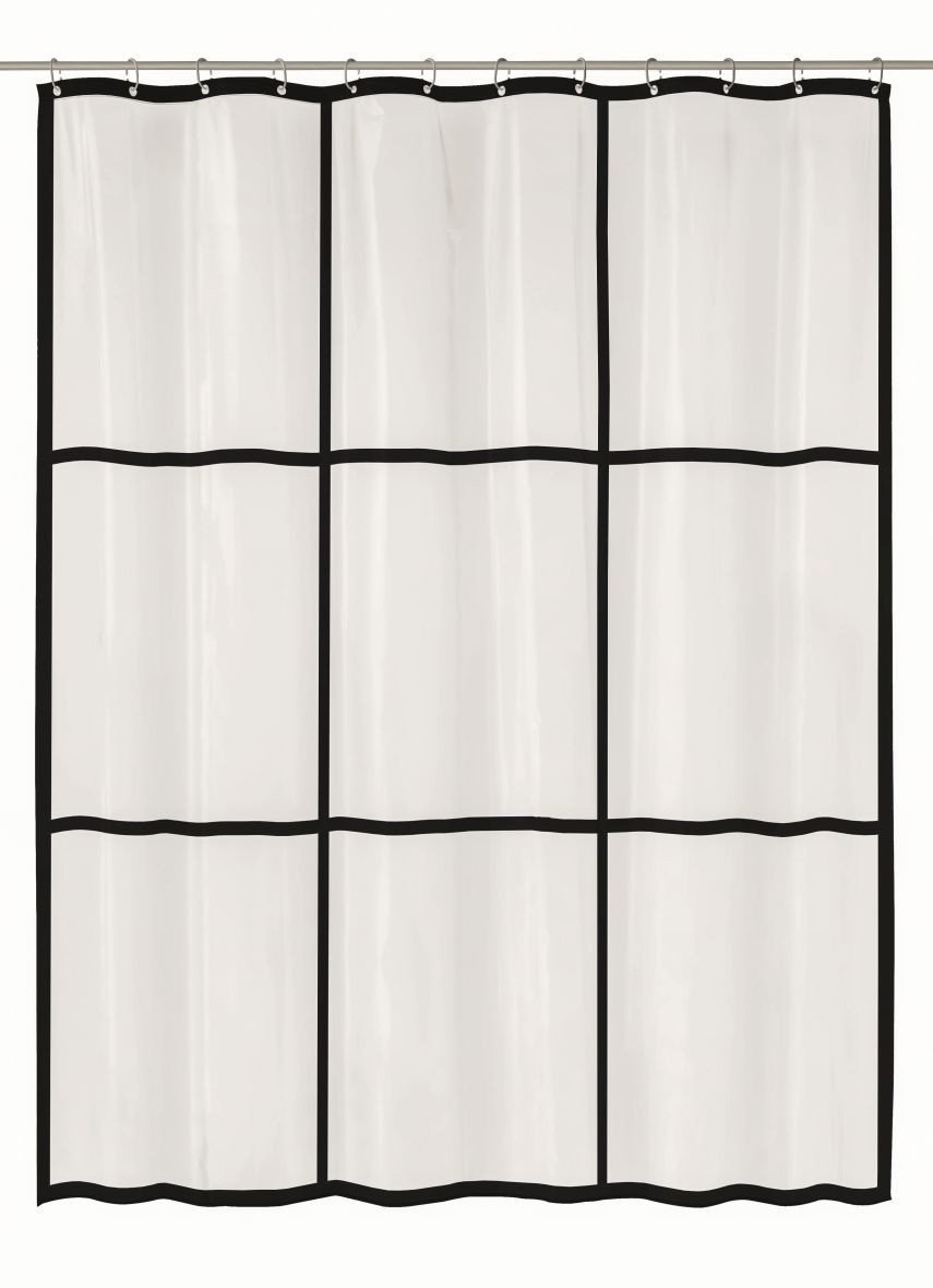 Kleine Wolke Brooklyn Ekologiczna Zasłona prysznicowa przezroczysta 180x200 cm PEVA bezzapachowa