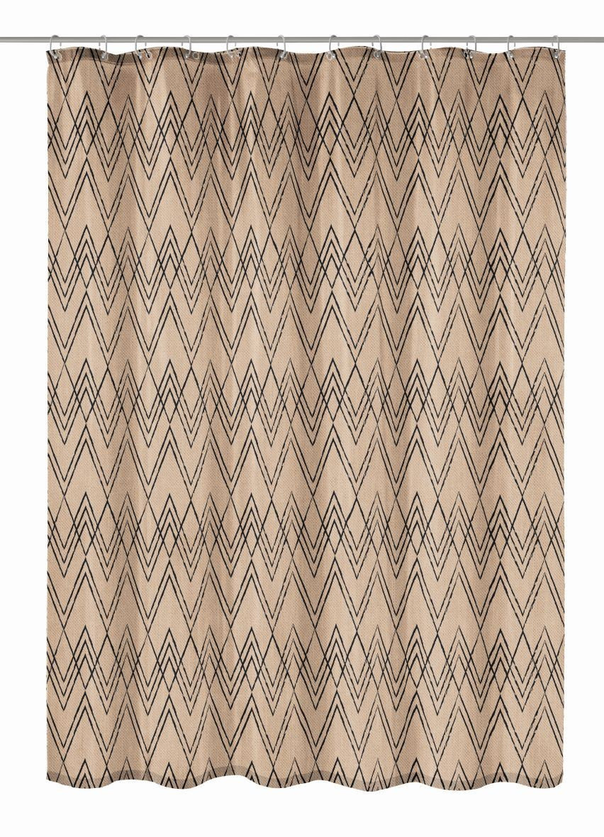 Kleine Wolke Zag Cotti Tekstylna Zasłona prysznicowa premium brązowa 180x200 cm