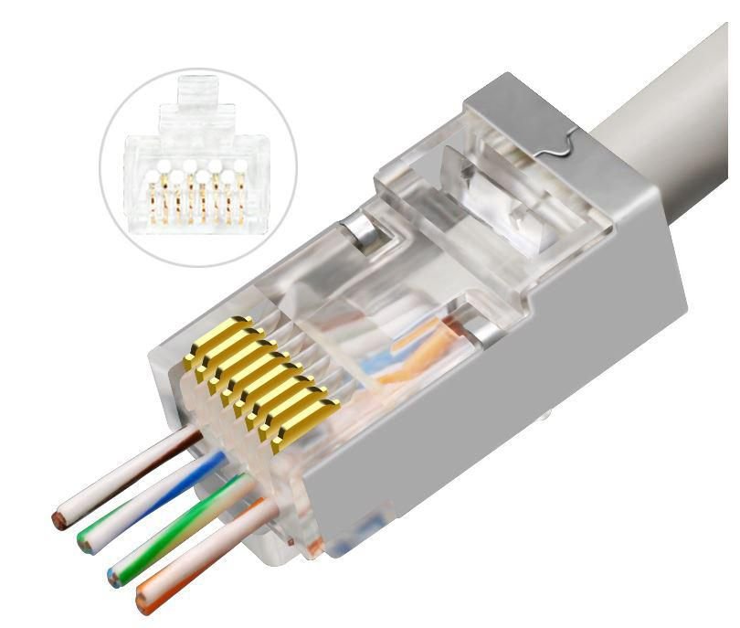 Modułowa Wtyczka Ez Rj45 8P8C Cat6 50Szt.