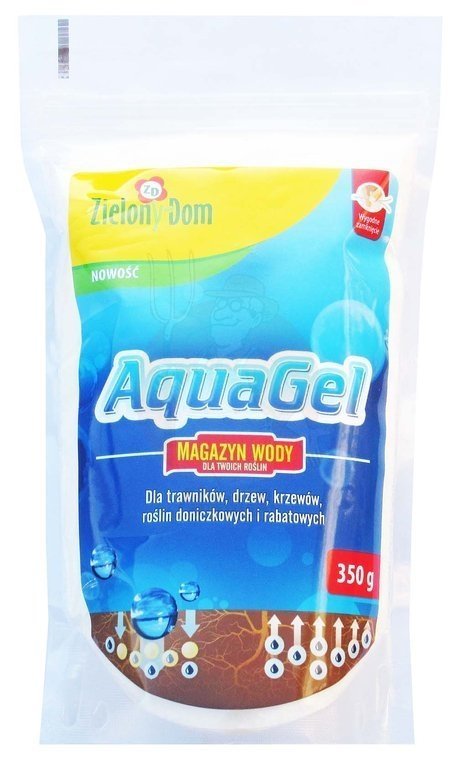Superabsorbent wody - 1 gram żelu wchłania do 250 gramów wody. Granulki AquaGel wchłaniają wodę pochodzącą z podlewania, deszczu, mgły oraz rosy. Na..